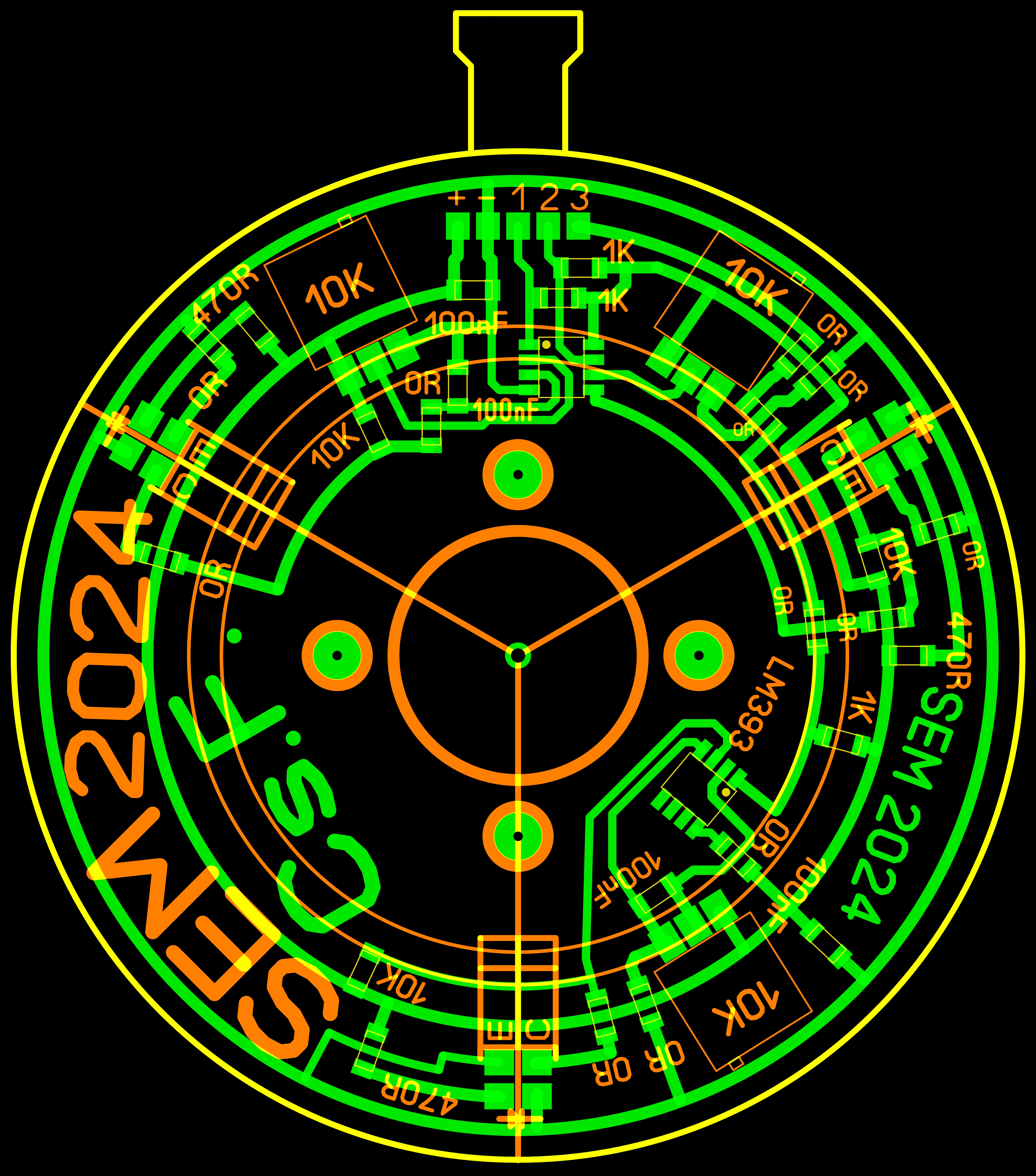 Motor pozíció szenzor áramkör NYÁK rajza.